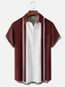 Moisture Wicking Contrast Stripe Chest Pocket Bowling Shirt