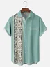 Moisture Wicking Tropical Floral Chest Pocket Bowling Shirt