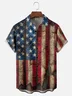 Moisture-wicking American Flag Chest Pocket Casual Shirt