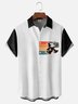 Hardaddy X Artist Contatoeoli Studio Moisture-wicking Beach Music Cat Chest Pocket Hawaiian Shirt