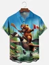 Big Size Moisture Wicking Canada Groundhog Maple Leaf Chest Pocket  Hawaiian Shirt