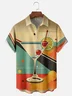 Moisture Wicking Vintage Cocktail Chest Pocket Hawaiian Shirt