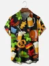 Moisture Wicking Beer Festival Sausage Chest Pocket Hawaiian Shirt