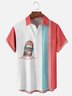 Hardaddy x Stephen Wade Moisture Wicking Cartoon Skateboard Geometric Chest Pocket Bowling Shirt