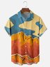 Hardaddy x Stephen Wade Moisture Wicking Art Painted Color Block Chest Pocket Hawaiian Shirt