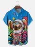 Hardaddy x Stephen Wade Moisture Wicking Cosmos Color Block Astronaut Chest Pocket Hawaiian Shirt