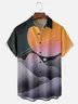 Hardaddy x Stephen Wade Moisture Wicking Universe Gradient Color Block Chest Pocket Hawaiian Shirt