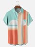 Hardaddy x Stephen Wade Moisture Wicking Geometric Color Block Chest Pocket Hawaiian Shirt