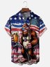 Moisture Wicking American Beer Bigfoot Chest Pocket Hawaiian Shirt