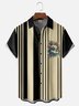 Hardaddy x Stephen Wade Moisture Wicking Ombre Tropical Plants Skull Chest Pocket Bowling Shirt