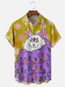 Hardaddy X Motel Gemini Moisture-wicking Pop Cat Chest Pocket Hawaiian Shirt