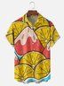 Hardaddy x Stephen Wade Moisture Wicking Fruit Strawberry Orange Chest Pocket Hawaiian Shirt