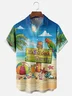 Moisture-wicking Palm Tree Parrots Its 5 O'clock Here Chest Pocket Hawaiian Shirt