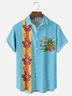 Moisture-wicking Tiki Time Floral Chest Pocket Bowling Shirt