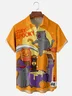 Hardaddy X Kimprut Imut Moisture-wicking Halloween Cats Chest Pocket Hawaiian Shirt