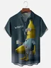 Tall Size Moisture-wicking Banana Fruit Funny Chest Pocket Casual Shirt
