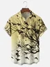Hardaddy X Valentina Bjekovic Moisture Wicking Leaves Bird Chest Pocket Hawaiian Shirt