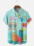 Moisture-wicking Cocktail Tiki Retired Chest Pocket Hawaiian Shirt