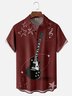 Moisture-wicking Music Guitar Chest Pocket Casual Shirt