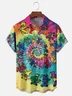 Moisture-wicking Music Hippie Bear Chest Pocket Casual Shirt