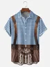 Moisture-wicking Oktoberfest Fun Bartender Beer Clothes Chest Pocket Casual Shirt