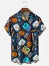 Moisture-wicking Back to School Schoolbag Calculator Triangle Ruler Scissors Basketball Chest Pocket Casual Shirt