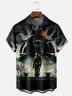 Tall Size Moisture-wicking Dark Star Art Wars Chest Pocket Casual Shirt