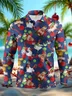 Moisture-Wicking Christmas Hat Chicken Ribbon Long Sleeve Golf Polo