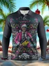 Moisture-Wicking Christmas Chainsaw Man Long Sleeve Golf Polo