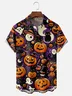 Moisture-wicking Halloween Ghost Pumpkin Chest Pocket Casual Shirt