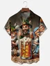 Moisture-wicking Oktoberfest Beer Bartender Dwarf Funny Chest Pocket Casual Shirt