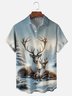 Moisture-wicking Reindeer Chest Pocket Casual Shirt