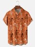Moisture-Wicking Halloween Skeleton Chest Pocket Hawaiian Shirt