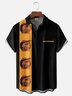 Moisture-Wicking Halloween Pumpkin Bat Chest Pocket Bowling Shirt