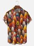 Moisture-Wicking Halloween Ghost Chest Pocket Hawaiian Shirt