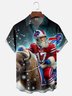 Moisture Wicking Football Game Buffalo Bills Santa Chest Pocket Hawaiian Shirt