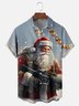 Moisture Wicking Christmas Army Santa Chest Pocket Hawaiian Shirt