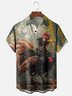 Moisture Wicking Thanksgiving Mechanical Turkey Breast Pocket Hawaiian Shirt