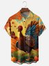 Moisture-wicking Thanksgiving Turkey Gobble Wobble Chest Pocket Casual Shirt