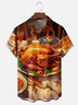 Moisture-wicking Thanksgiving Turkey Party Fun Chest Pocket Casual Shirt