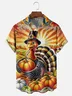 Moisture Wicking Thanksgiving Turkey Breast Pocket Hawaiian Shirt