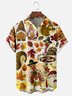 Moisture-Wicking Thanksgiving Turkey Maple Leaf Gnome Chest Pocket Hawaiian Shirt