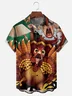 Moisture Wicking Funny Thanksgiving Turkey Chest Pocket Hawaiian Shirt