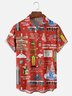 Moisture-Wicking Christmas Holiday Christmas Tree Elf Chest Pocket Hawaiian Shirt