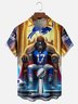 Moisture-wicking American Football New York State Art Buffalo Chest Pocket Casual Shirt