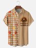 Moisture-wicking Thanksgiving Gobble Turkey Chest Pocket Bowling Shirt