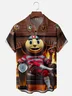 Tall Size Moisture-wicking American Football Ohio State Art Buckeyes Chest Pocket Casual Shirt