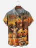 Moisture-wicking Thanksgiving Pumpkin Dog Cat Chest Pocket Casual Shirt