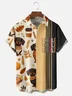Moisture-wicking Thanksgiving Pumpkin Dachshund Chest Pocket Bowling Shirt