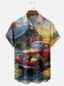 Moisture-wicking Thanksgiving Car Farm Vegetables Fruits Chest Pocket Casual Shirt